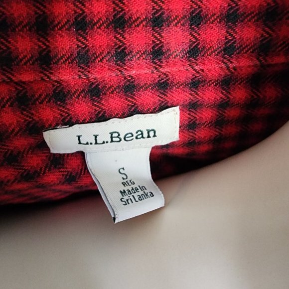 LANDS END Red Black Plaid Long Sleeve Button Down Shirt Womens Size S Small - Picture 5 of 7